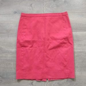 J. CREW Red Pencil Skirt 6P Petite